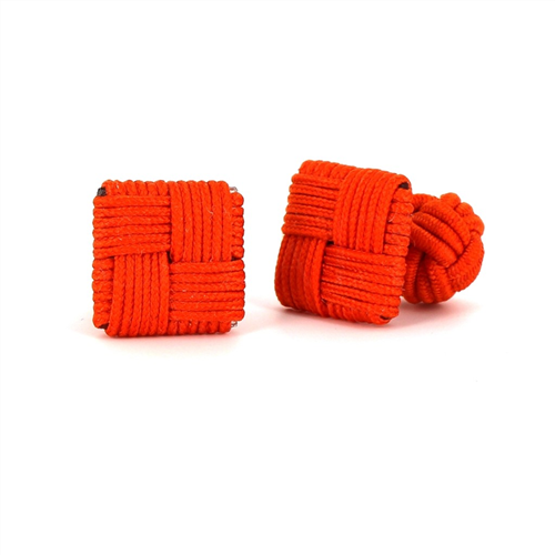 Boutons de Manchette carrés orange