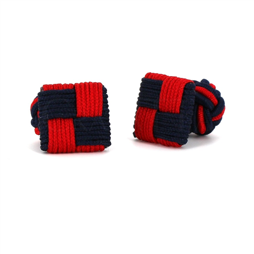 Boutons de Manchette Carré Rouge et Noir Charbon