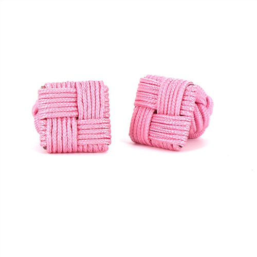 Boutons de Manchette Carré Rose Clair