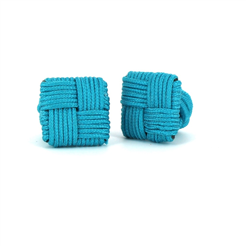 Boutons de Manchette Carré Turquoise