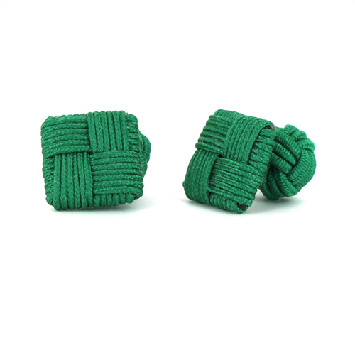Boutons de Manchette carrés vert foncé
