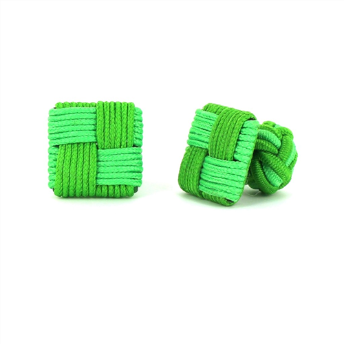 Boutons de Manchette carré vert et vert clair
