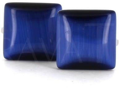 Boutons de Manchette carrés bleus