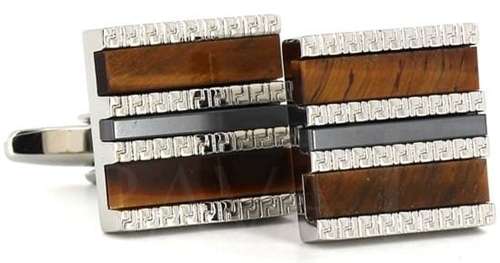 Boutons de Manchettes Carrées avec Pierres II