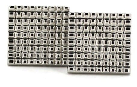 Boutons de Manchettes Carrées à Carreaux