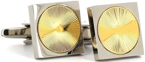 Boutons de Manchettes Carrées Dorées II