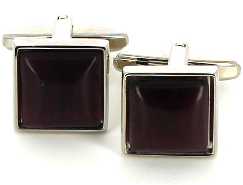 Boutons de Manchettes Carrées Violettes