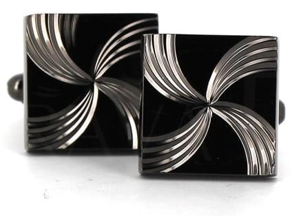 Boutons de Manchette carrés noirs II