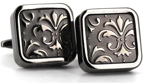 Boutons de Manchettes Carrées Noires IV