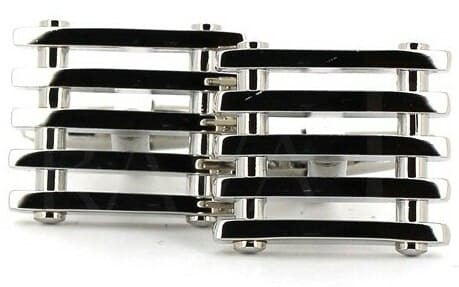 Boutons de Manchettes Carrées à Grilles