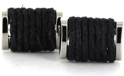 Boutons de Manchettes Cordes Noires