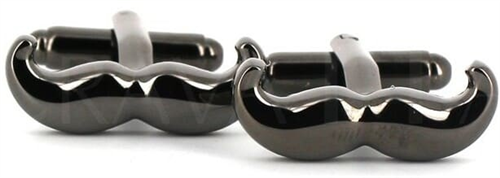 Boutons de Manchettes Amusantes Moustaches Noires