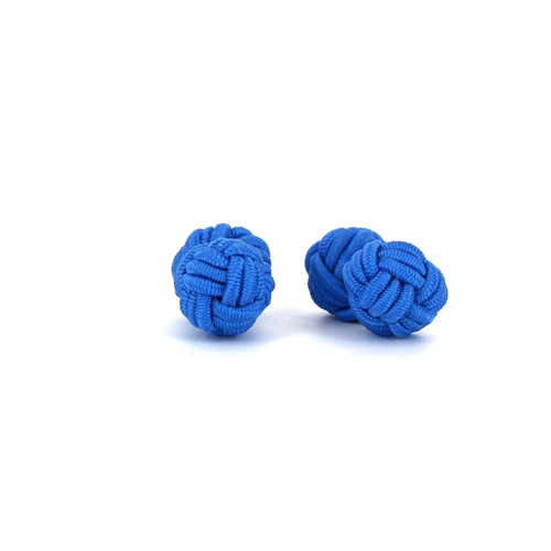 Boutons de Manchette Double Boule Bleue