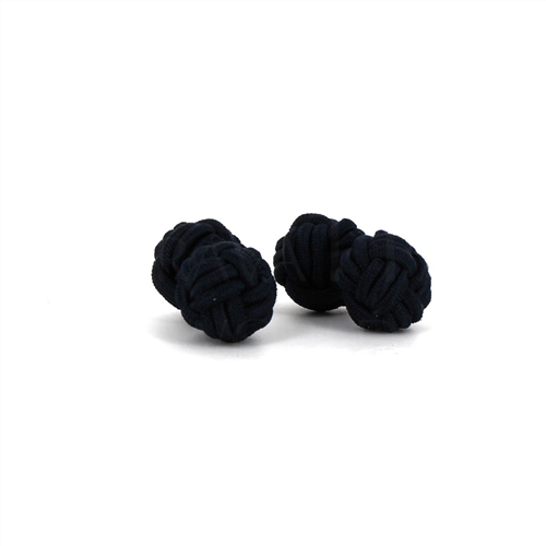 Boutons de Manchette Double Boule Bleu Foncé