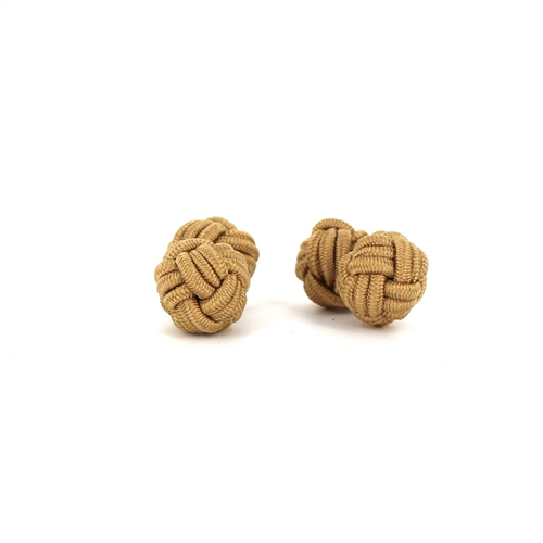 Boutons de Manchettes Double Boule Beige