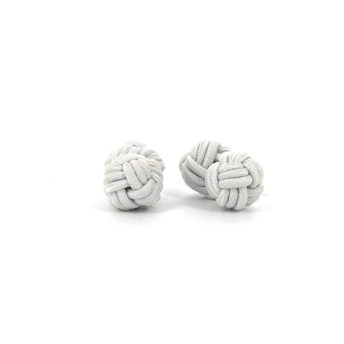 Boutons de Manchette Double Boule Blanc