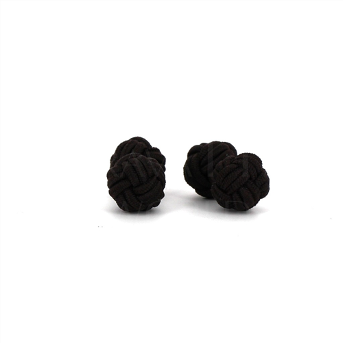 Boutons de Manchette Double Boule Café