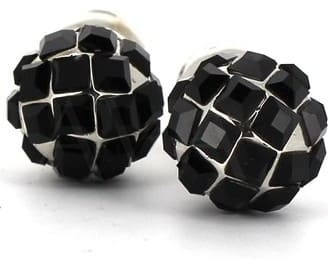 Boutons de Manchettes à Double Boule de Pierres