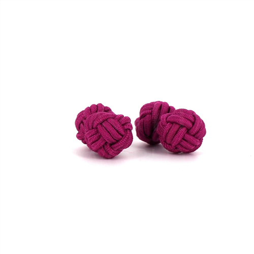 Boutons de Manchette Double Boule Fuchsia