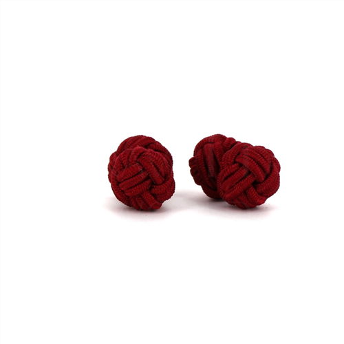 Boutons de Manchettes Double Boule Grenat