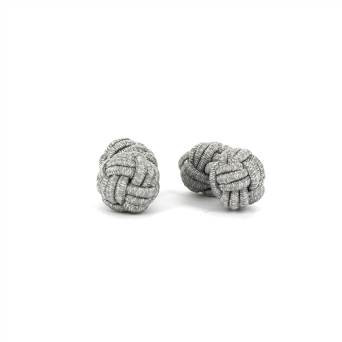 Boutons de Manchette Double Boule Gris Clair