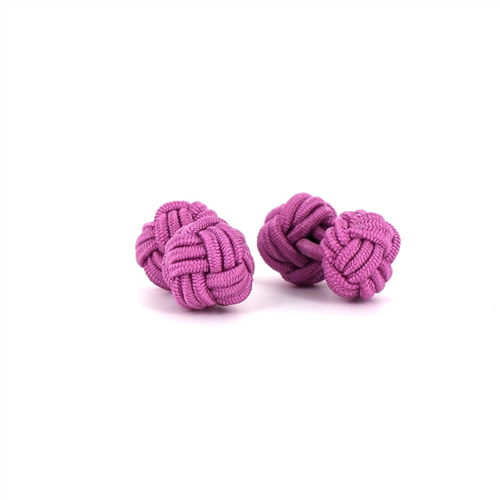 Boutons de Manchette Double Boule Magenta