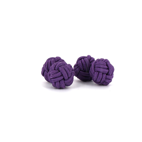 Boutons de Manchette Double Boule Mauve