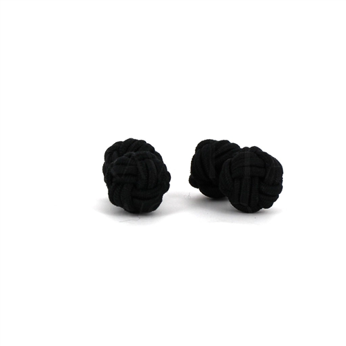 Boutons de Manchettes Double Boule Noir