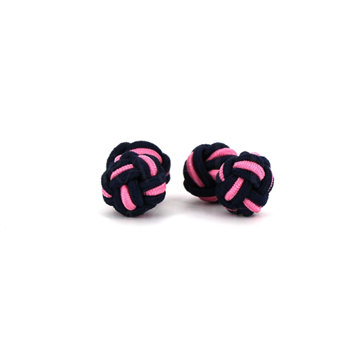 Boutons de Manchettes Double Boule Noir et Rose