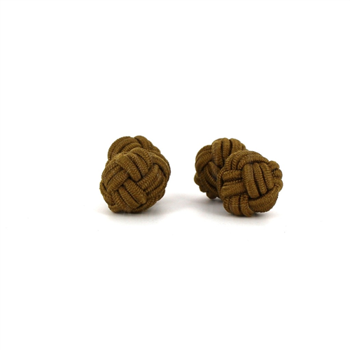 Boutons de Manchettes Double Boule Ocre