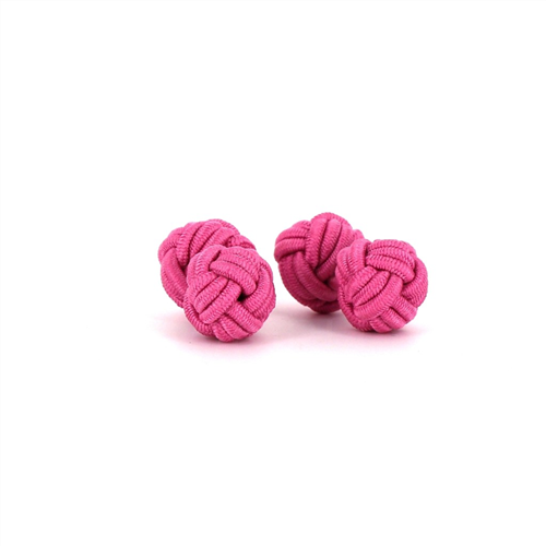 Boutons de Manchettes Double Boule Rose Intense