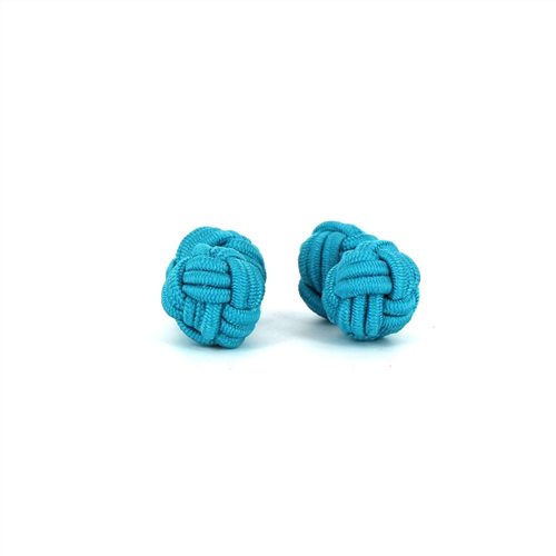 Boutons de Manchette Double Boule Turquoise