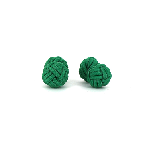 Boutons de Manchette Double Balle Vert Foncé