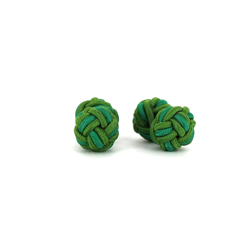 Boutons de Manchette Double Boule Vert Forêt et Foncé