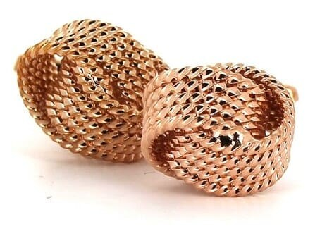 Boutons de Manchette Double Nœud Cuivré