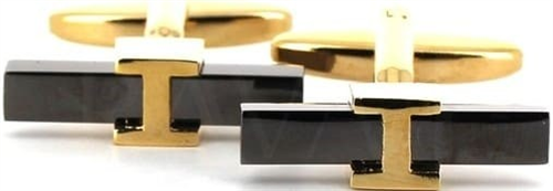 Boutons de Manchettes Dorées et Noires II