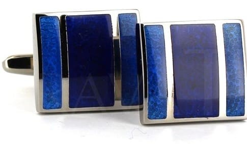 Boutons de Manchette émaillés bleus I