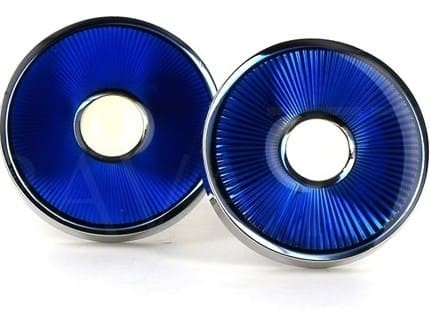 Boutons de Manchette émaillés circulaires bleu intense