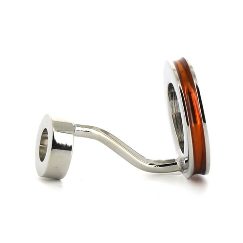 Boutons de Manchette Émaillée Double Boule Orange
