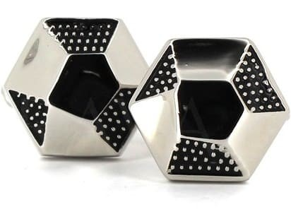 Boutons de Manchettes Hexagonales Émaillées