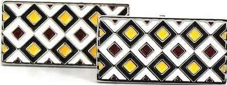 Boutons de Manchette rectangulaires émaillés multicolores II