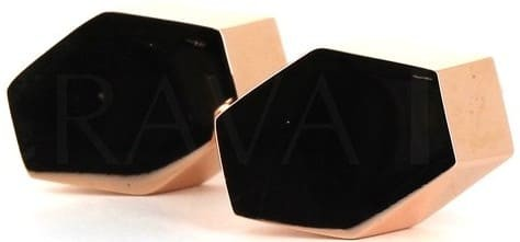 Boutons de Manchette hexagonaux en cuivre