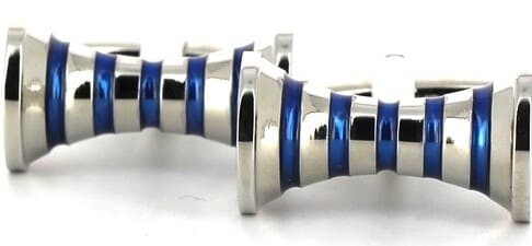Boutons de Manchettes Hyperboles Bleues I