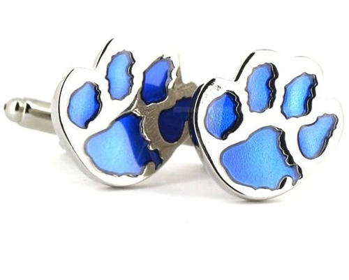 Boutons de Manchettes Empreintes Bleues