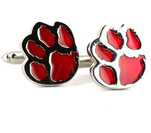 Boutons de Manchettes Empreintes Rouges