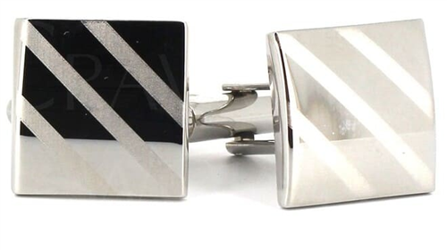 Boutons de Manchette carrés laser