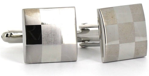 Boutons de Manchettes Laser Carrées III