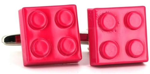 Boutons de Manchettes Lego Fuchsia