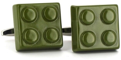 Boutons de Manchettes Lego Vert