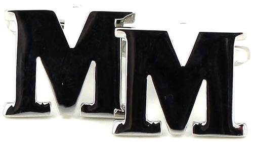 Boutons de Manchette Lettre M